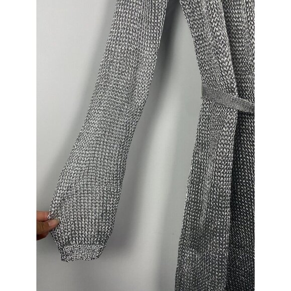 Meshki SilverShimmer Catalina Longline Knit Metallic Carigan Swim Coverup Size L - Picture 5 of 9